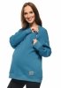MijaCulture - 3 in 1 oversize maternity and nursing sweatshirt Miley M020 Petrol Blue